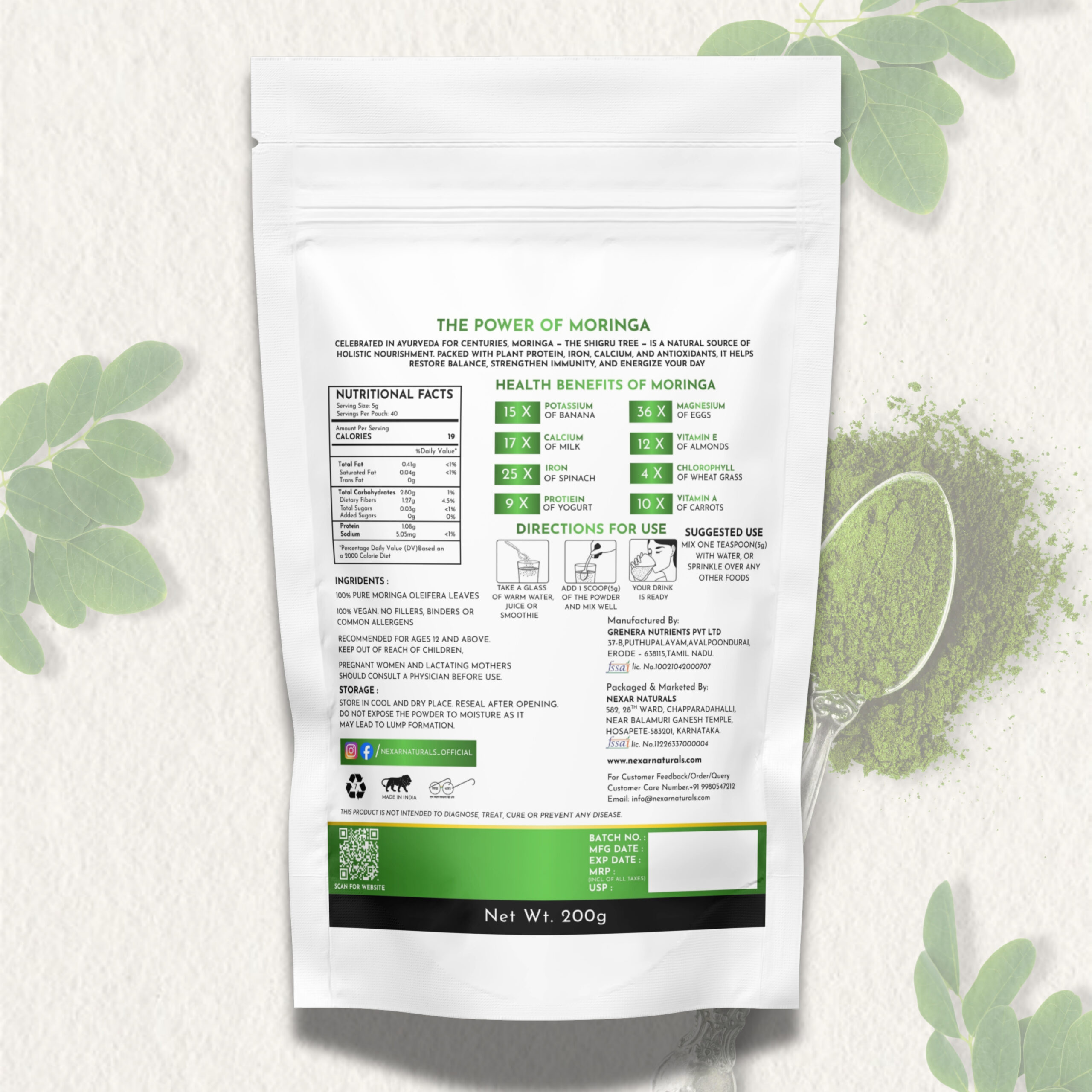 moringa leaf powder moringa leaf powder